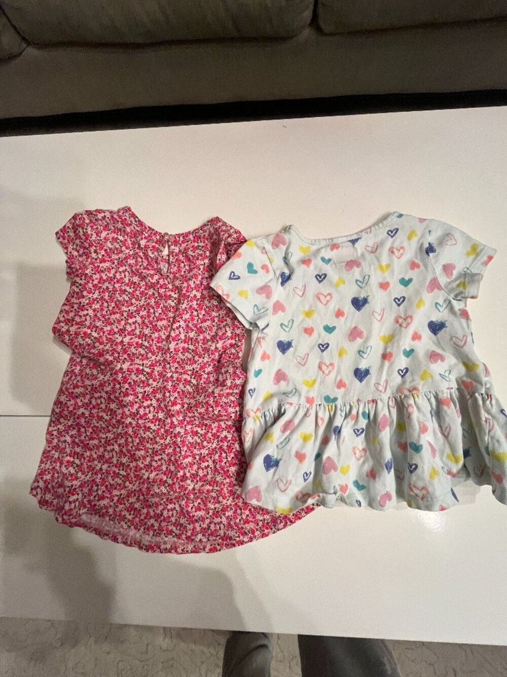 Gap Girls Clothing Bundle 2T Floral Dress and Heart Top